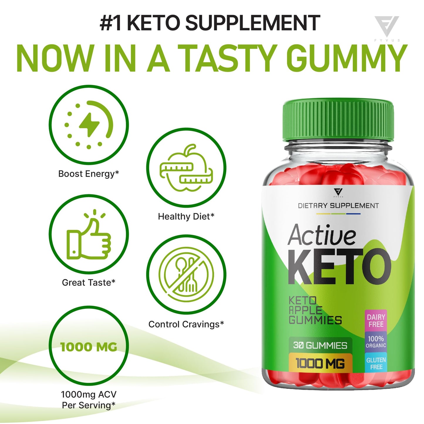 (2 Pack) Active Keto Gummies for Weight Loss Active Keto ACV Gummies Advanced Fyvus