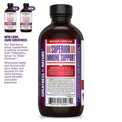 Zhou Nutrition Elderberry Syrup, Immune System Booster with Organic Elderberry Syrup Zhou Nutrition