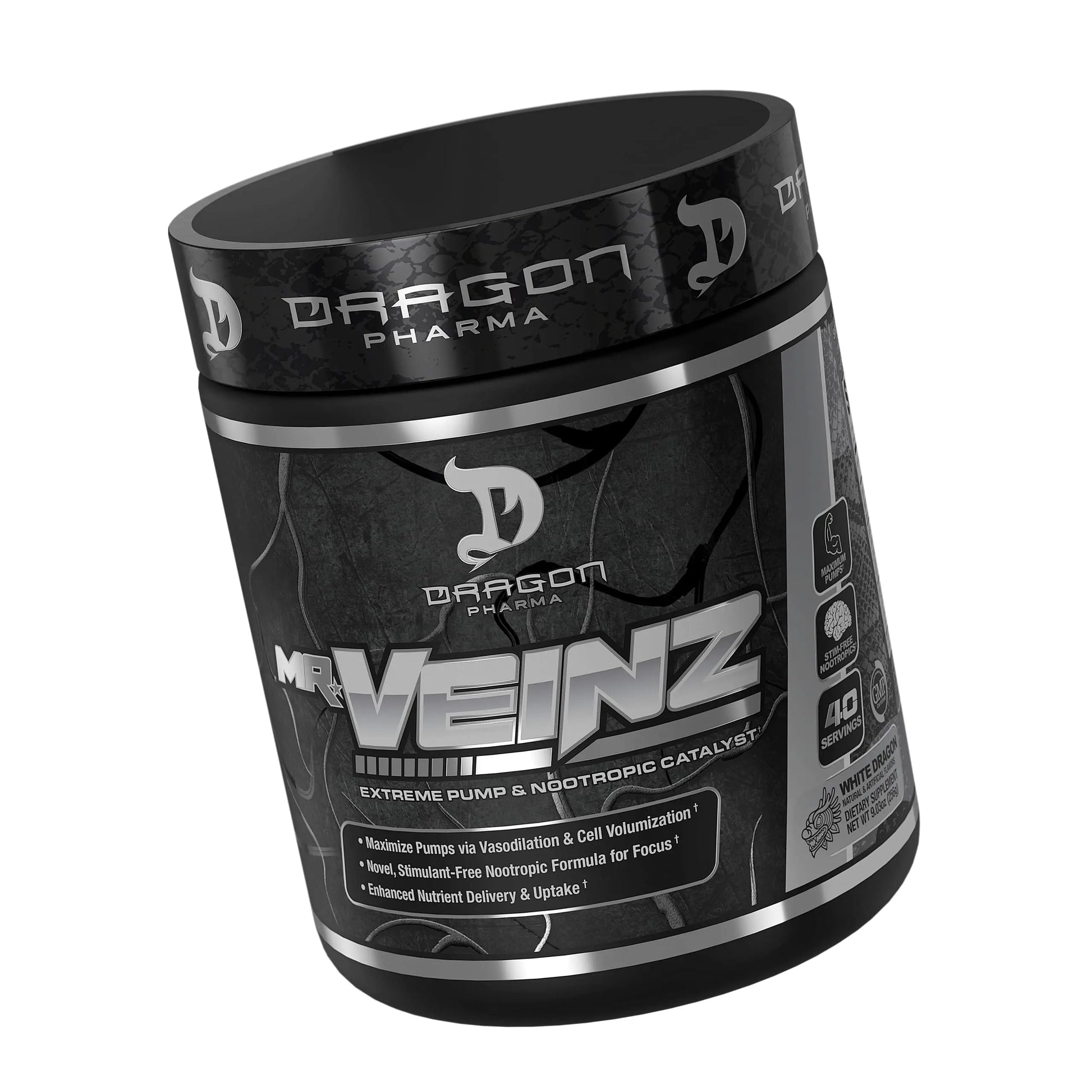 DRAGON PHARMA Mr. Veinz Stim Free Pre-Workout, Extreme Pump & Nootropic Catalyst DRAGON PHARMA