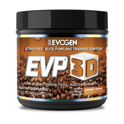 Evogen EVP 3D Caramel Frappe | Xtreme Stimulant Free Pre-Workout Powder, Arginine Nitrate Evogen