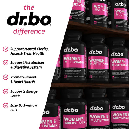 Womens Multivitamin - Natural Daily Multi Vitamins for Women - Womans Energy Vitamin DR. BO