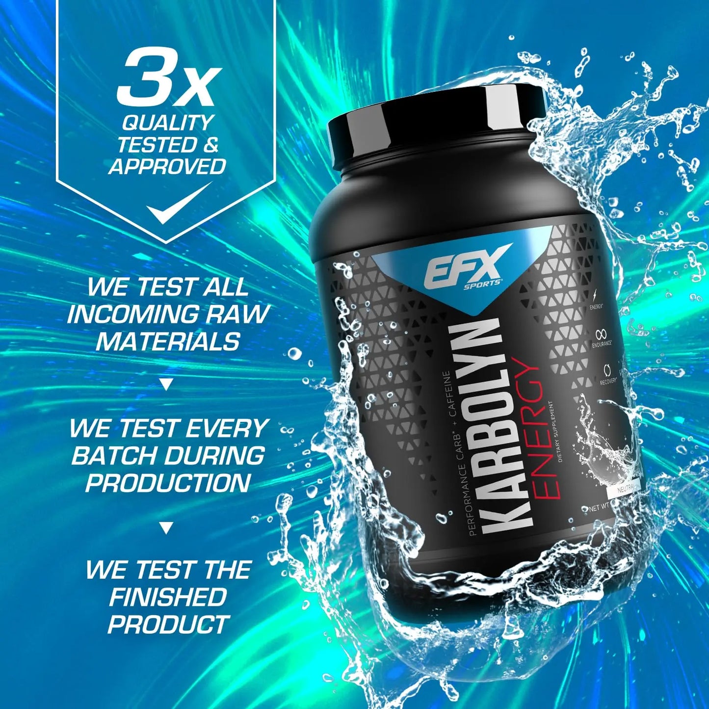 EFX Sports Karbolyn Energy | Performance Carbohydrate Powder + Caffeine | Carb Load EFX Sports