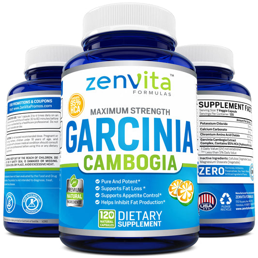 ZenVita Formulas 100% Pure Garcinia Cambogia Extract with 95% HCA - 120 Capsules ZenVita Formulas