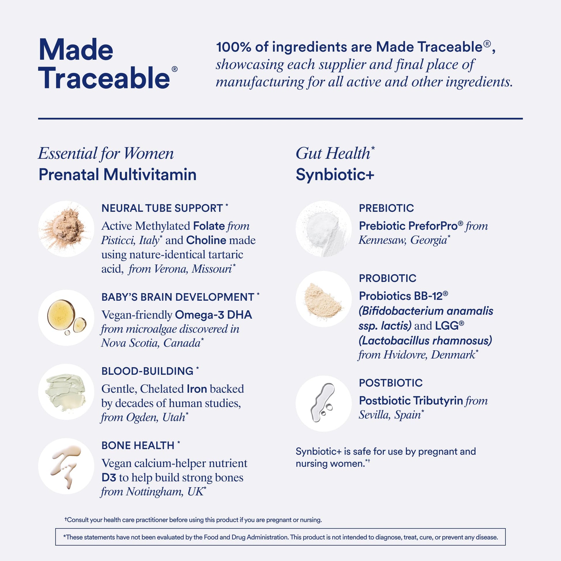 Ritual Prenatal Multivitamin and Gut Duo Supplements with Prenatal Vitamins and Synbiotic+ Ritual