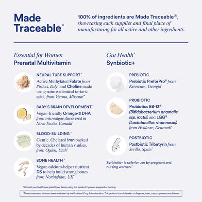 Ritual Prenatal Multivitamin and Gut Duo Supplements with Prenatal Vitamins and Synbiotic+ Ritual