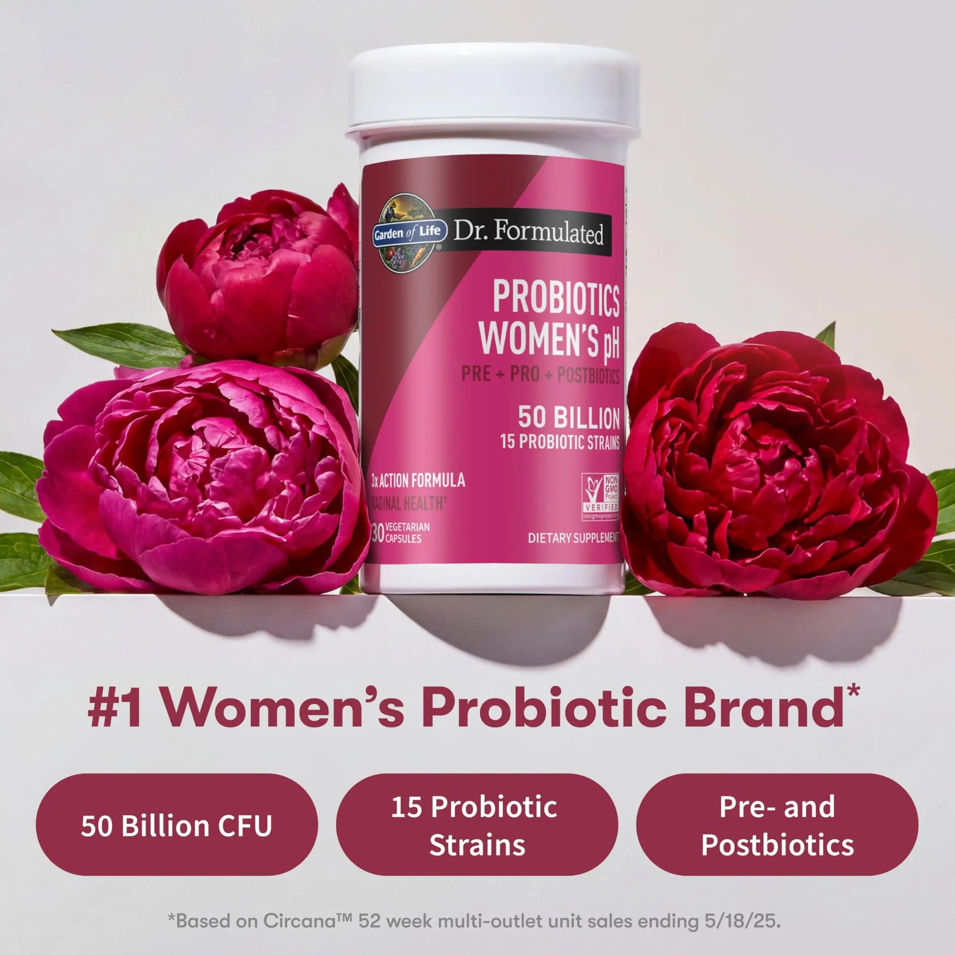Garden of Life Dr Formulated Once Daily 3-in-1 Complete Prebiotics, Postbiotics & Probiotics for Women, PRE + PRO + POSTBIOTIC Supplement for Women’s Digestive, Immune & Vaginal Health, 30 Day Supply Garden of LifeBuy Supplements Australia