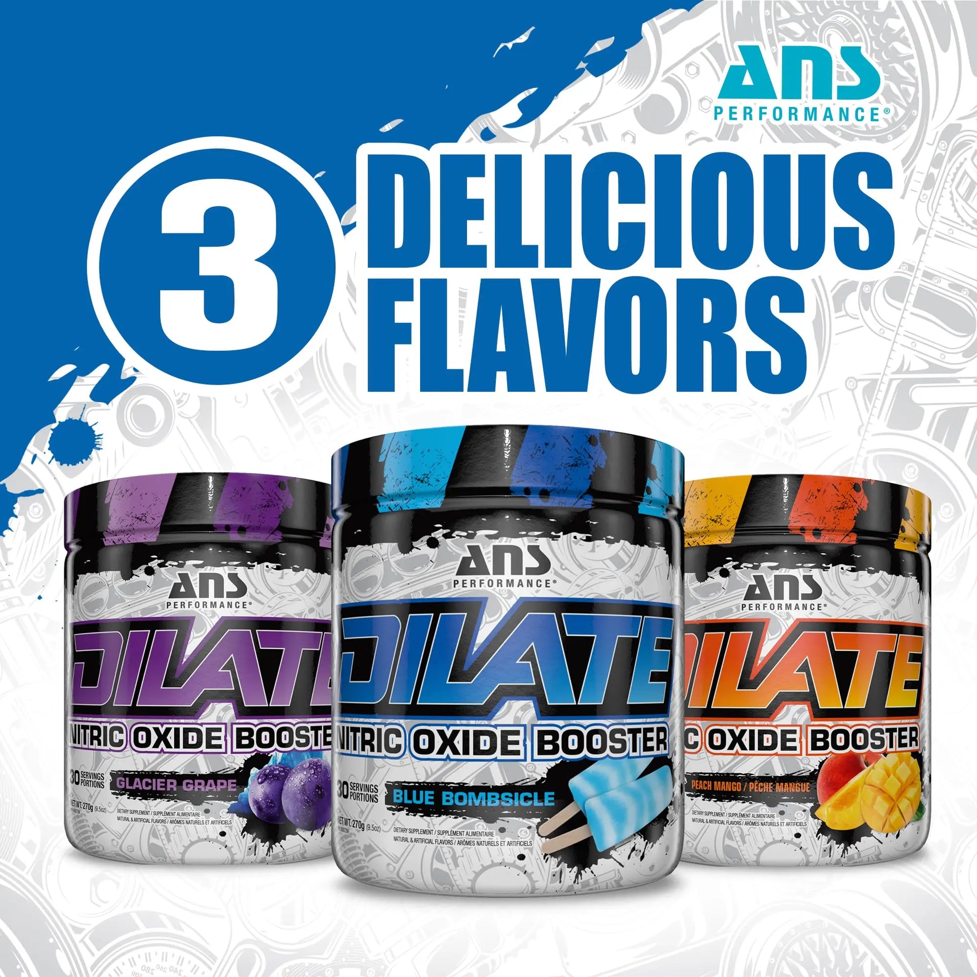 ANS Performance Dilate Pump PreWorkout Powder - Dietary Supplement - Maximizes ANS Performance