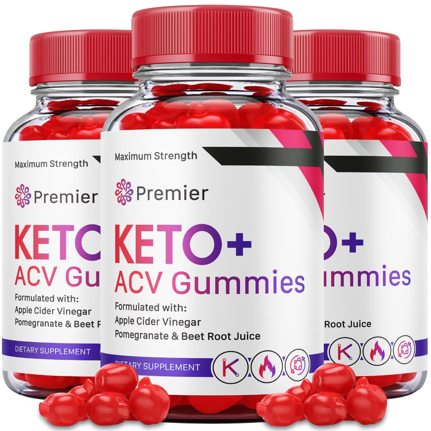 (3 Pack) Premier Keto Acv Gummies Advanced Formula, Premier Keto + Acv Gummies Plus Vitaking