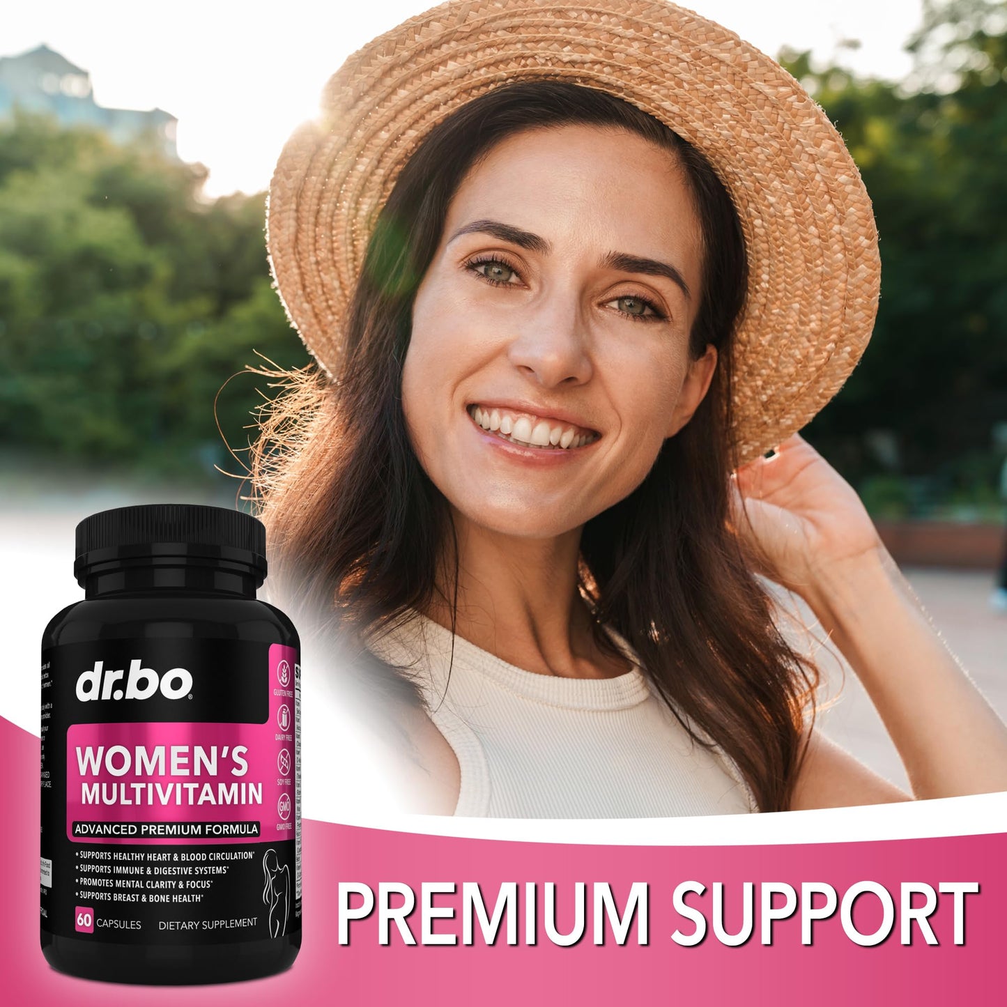 Womens Multivitamin - Natural Daily Multi Vitamins for Women - Womans Energy Vitamin DR. BO