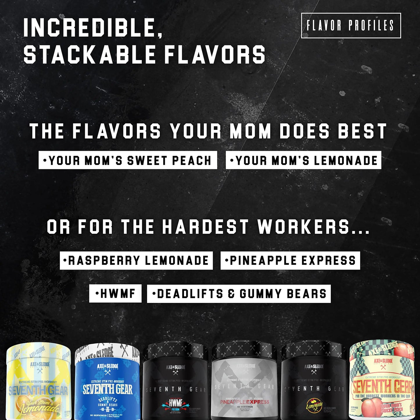 Axe & Sledge Supplements Seventh Gear Extreme Stimulant-Based Pre-Workout Axe & Sledge