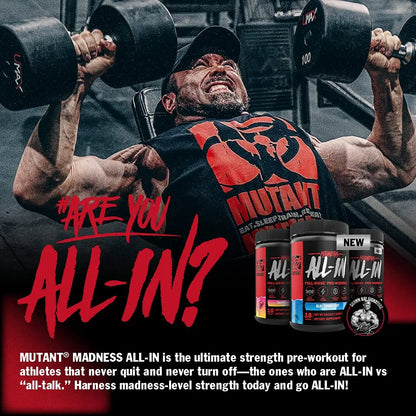 Mutant Madness All-in | Full Dosed Pre-Workout - Tropical Cyclone - 18 Serving - 504 g Mutant