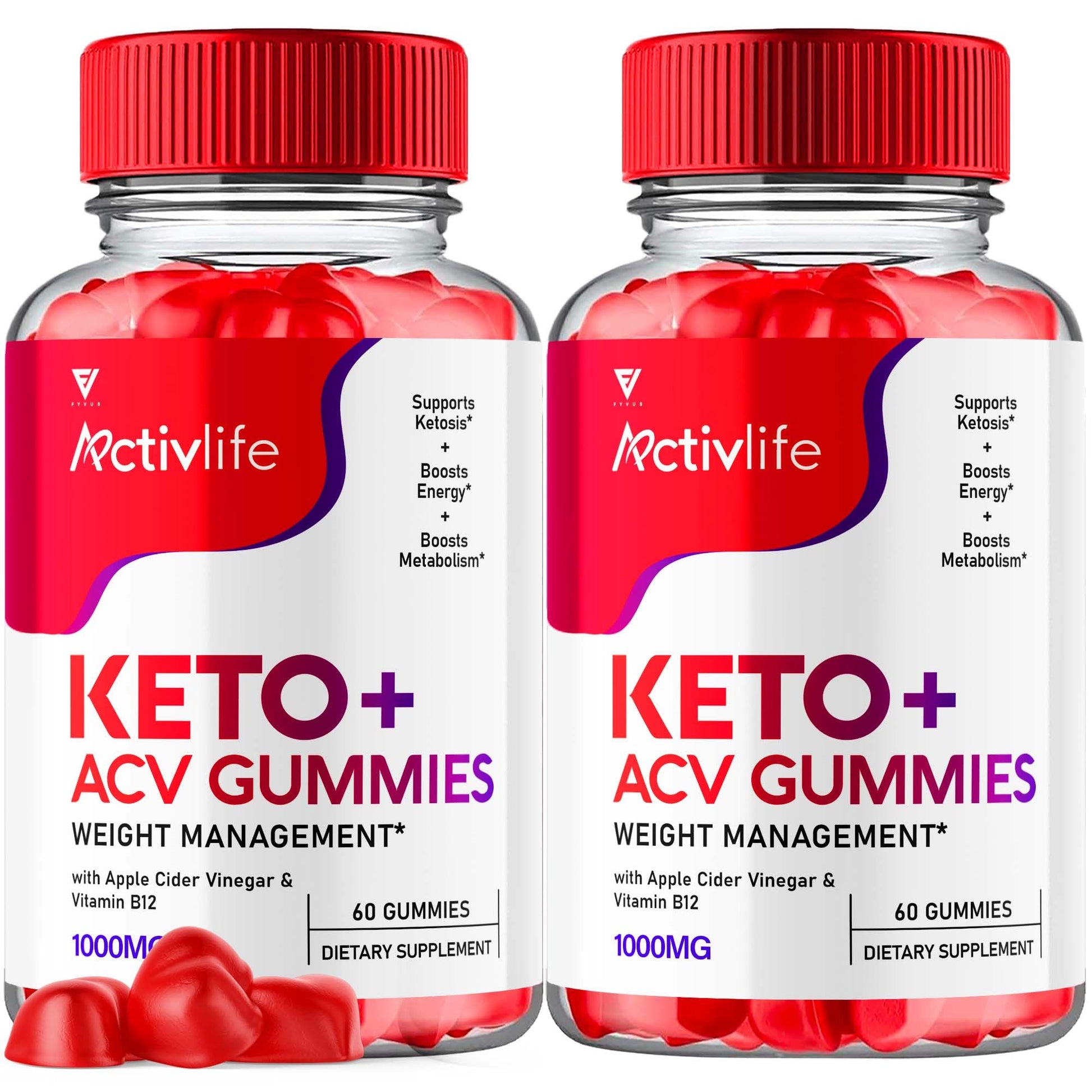 (2 Pack) Activlife Keto ACV Gummies Activelife Keto Advanced, Active Life Keto Fyvus