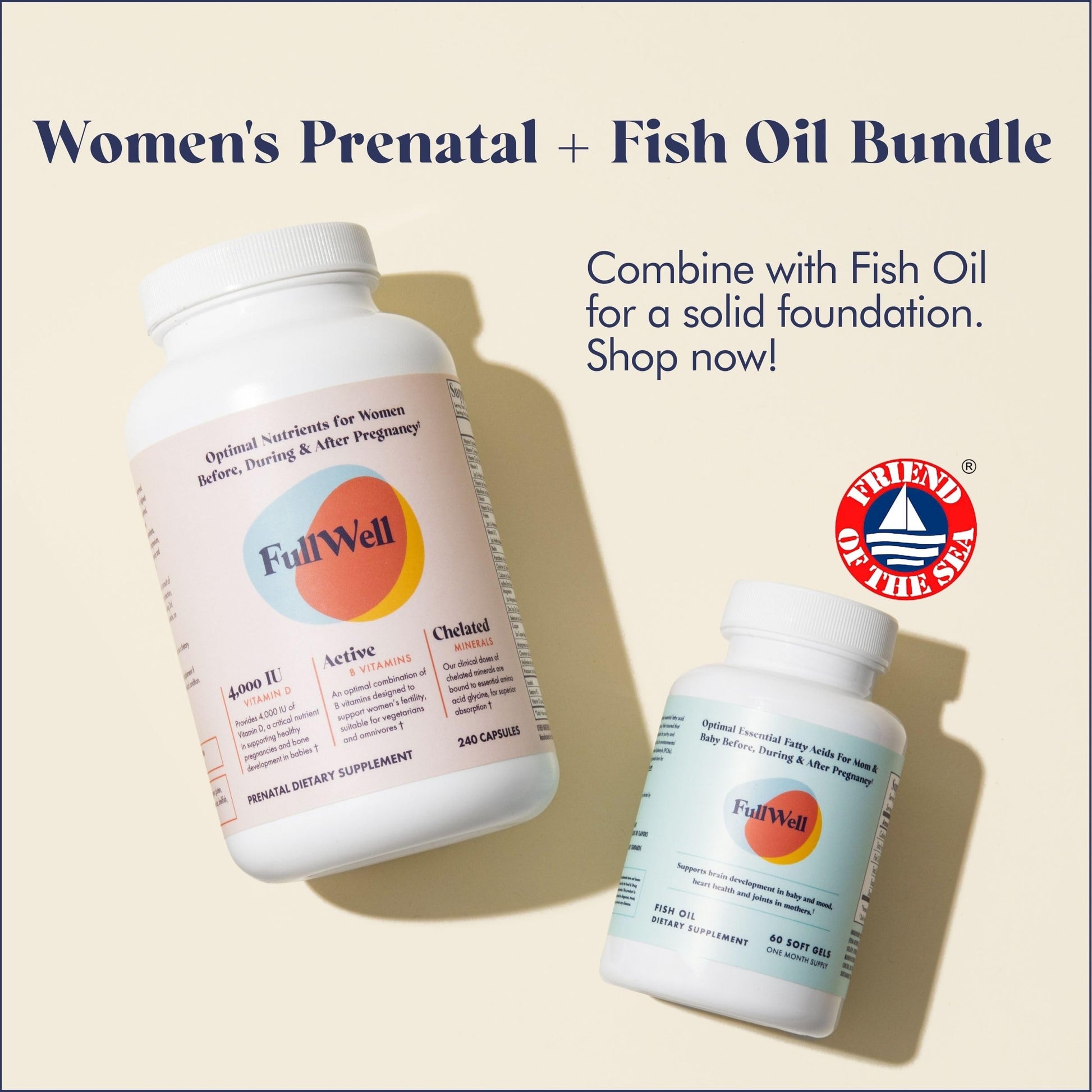 FullWell Prenatal Vitamins | Choline, folate, Vitamin D for fetal Growth, Brain Development FullWell