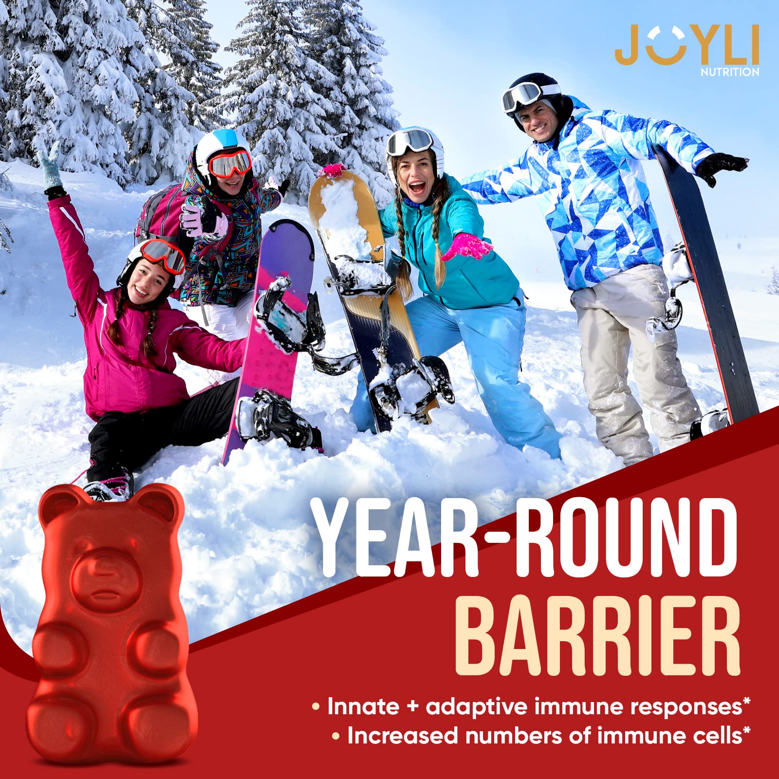 JOYLI Quercetin Gummies - Pure Quercetin with Bromelain Zinc Vitamin C & Vitamin D3 JOYLI Nutrition