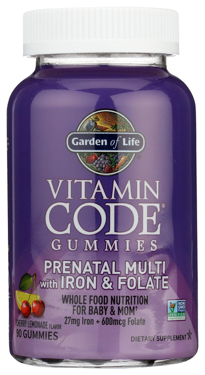Garden Of Life Vitamin Code Prenatal Multi Gummies, 90 CT Garden of Life