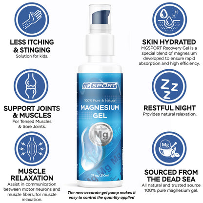 High Absorption Zinc and Magnesium Bundle for Muscle Recovery - Zinc Supplement and Transdermal Magnesium Gel for Leg Cramps MgSportBuy Supplements Australia