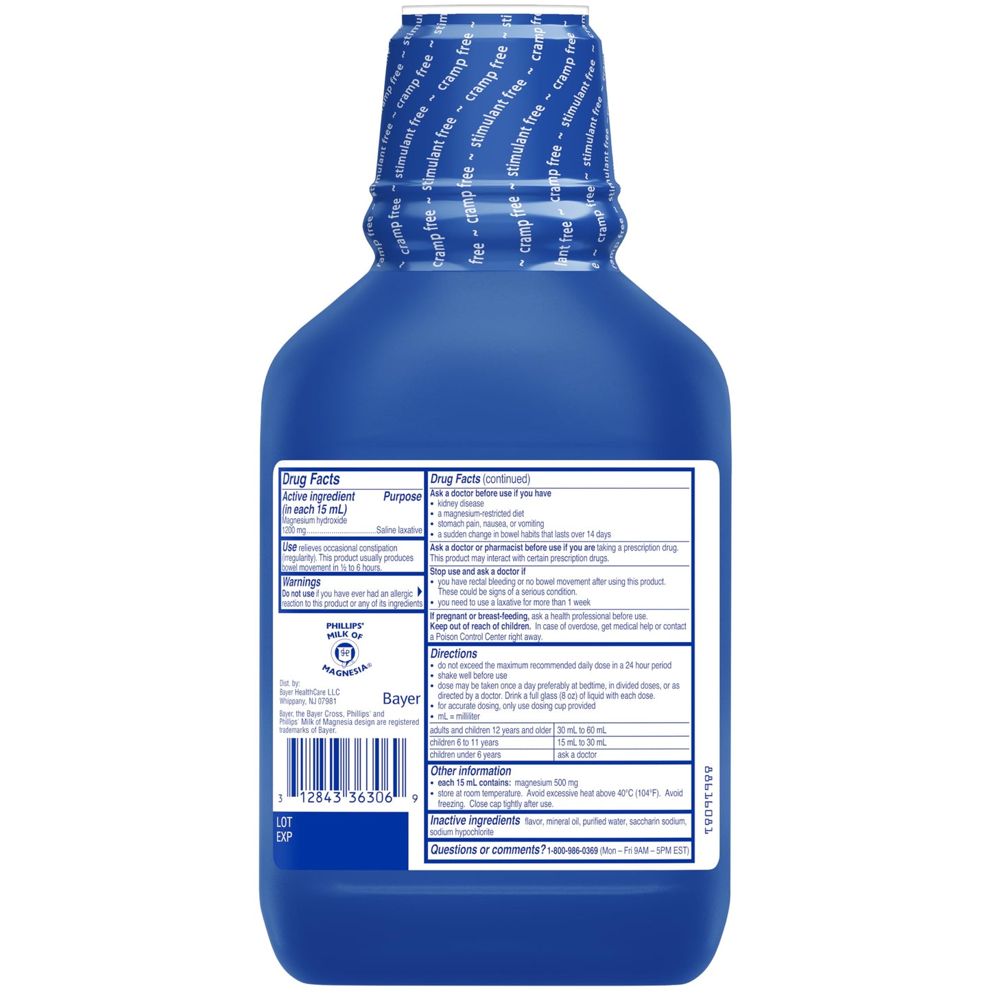 Phillips' Fresh Mint Milk of Magnesia Liquid,26 Fl Oz (Pack of 2) Phillips'Buy Supplements Australia