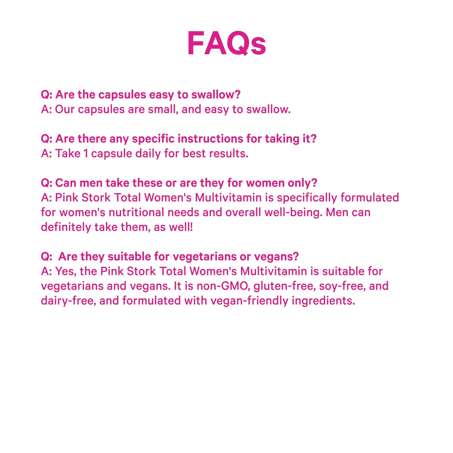 Pink Stork Total Women's Multivitamin - 19 Essential Vitamins for Women & Nutrients – Energy, Metabolism, Hormone, Immune & Mood Support – B6, B12, Biotin, Iron & Zinc – 30 Capsules Pink StorkBuy Supplements Australia