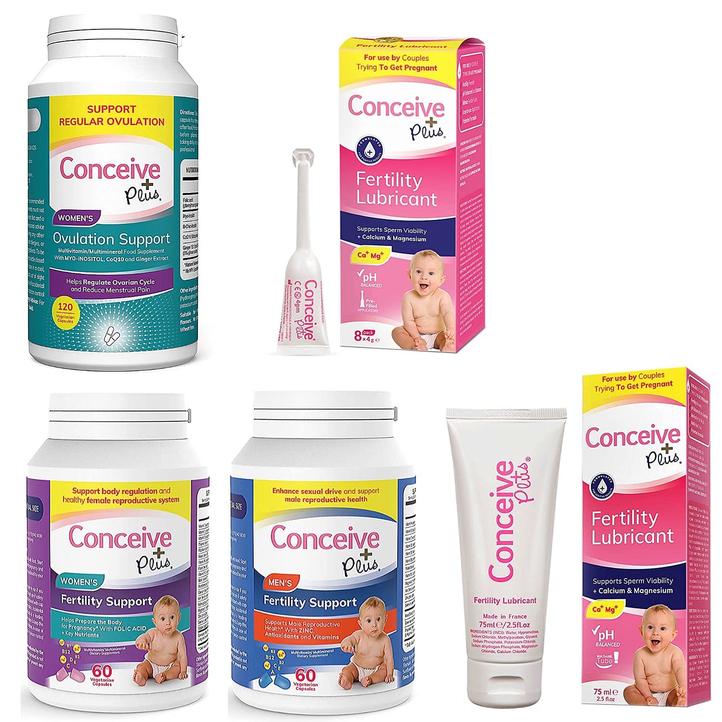 CONCEIVE PLUS Complete Fertility Bundle - Trying To Conceive Couples Kit TTC Fertility Supplements CONCEIVE PLUS