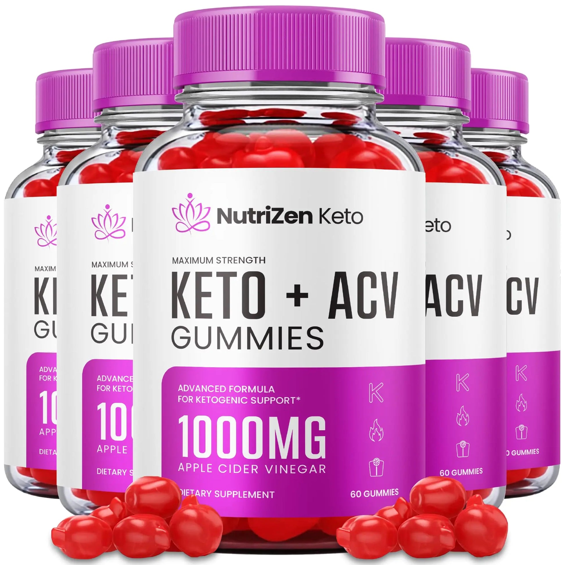 (5 Pack) Nutrizen Keto Acv Gummies - Official Formula - Nutrizen Keto + Acv Gummies Healthly
