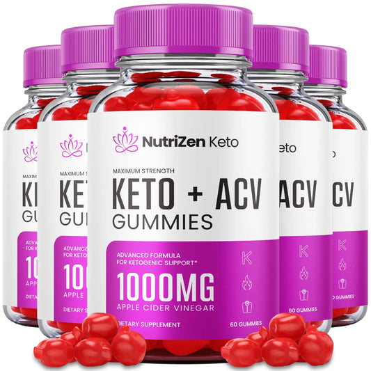 (5 Pack) Nutrizen Keto Acv Gummies - Official Formula - Nutrizen Keto + Acv Gummies Healthly