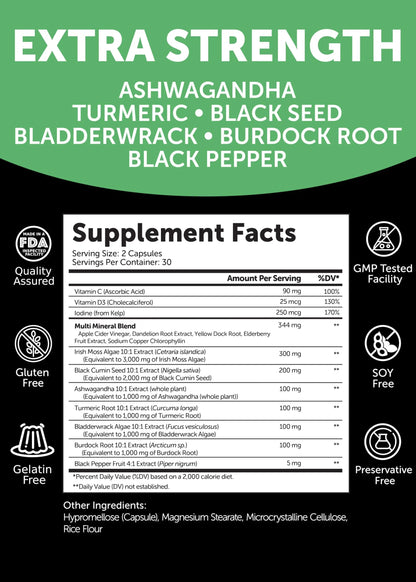 Lunakai USA Made Superfood Fruits & Veggies Supplement & Irish Sea Moss Bundle with 4 Blends, Black Seed Oil & Ashwagandha for Immune & Wellness Support Lunakai buy supplements Au