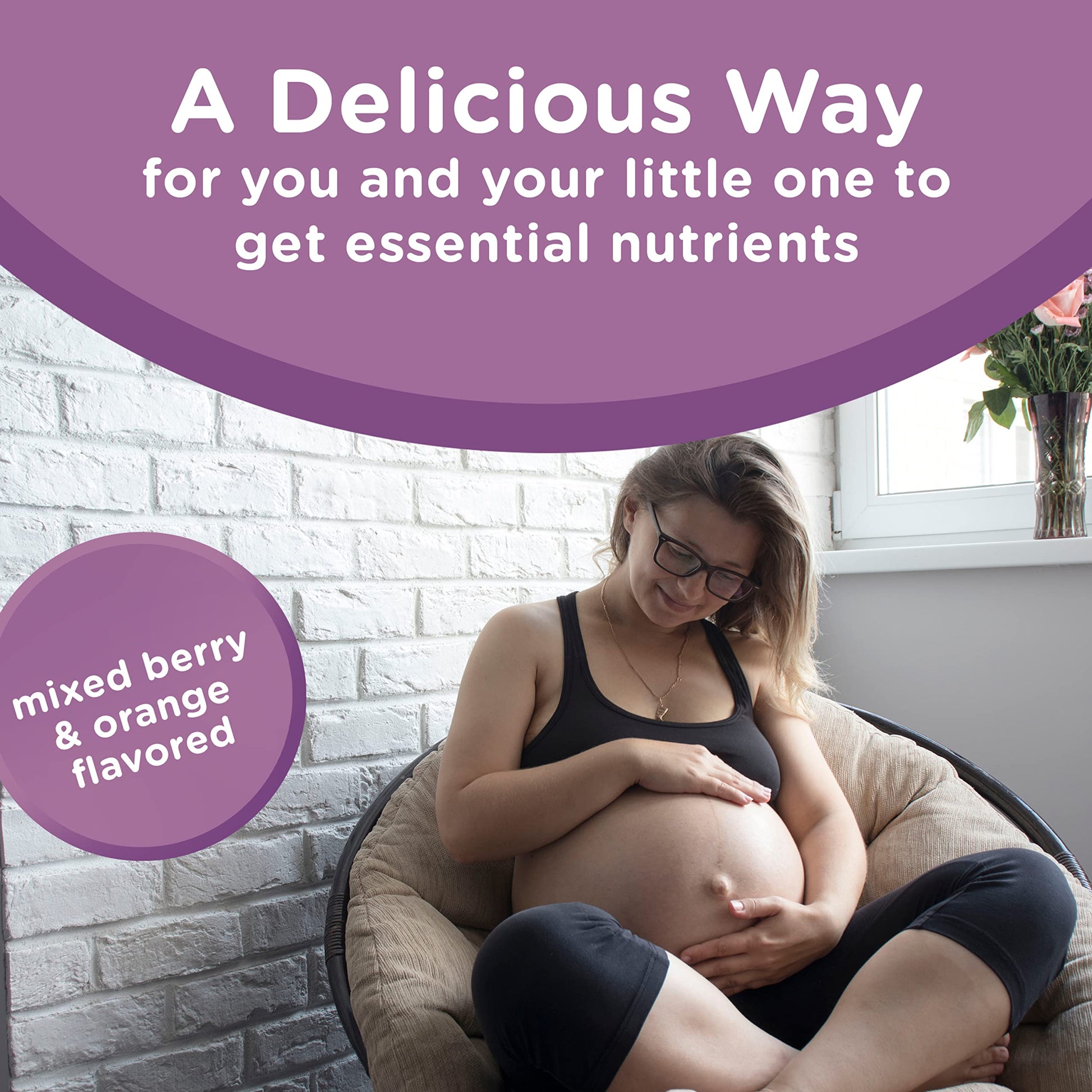 Centrum Prenatal Multivitamin Gummies with DHA and Folic Acid, Mixed Berry and Orange Flavors Centrum