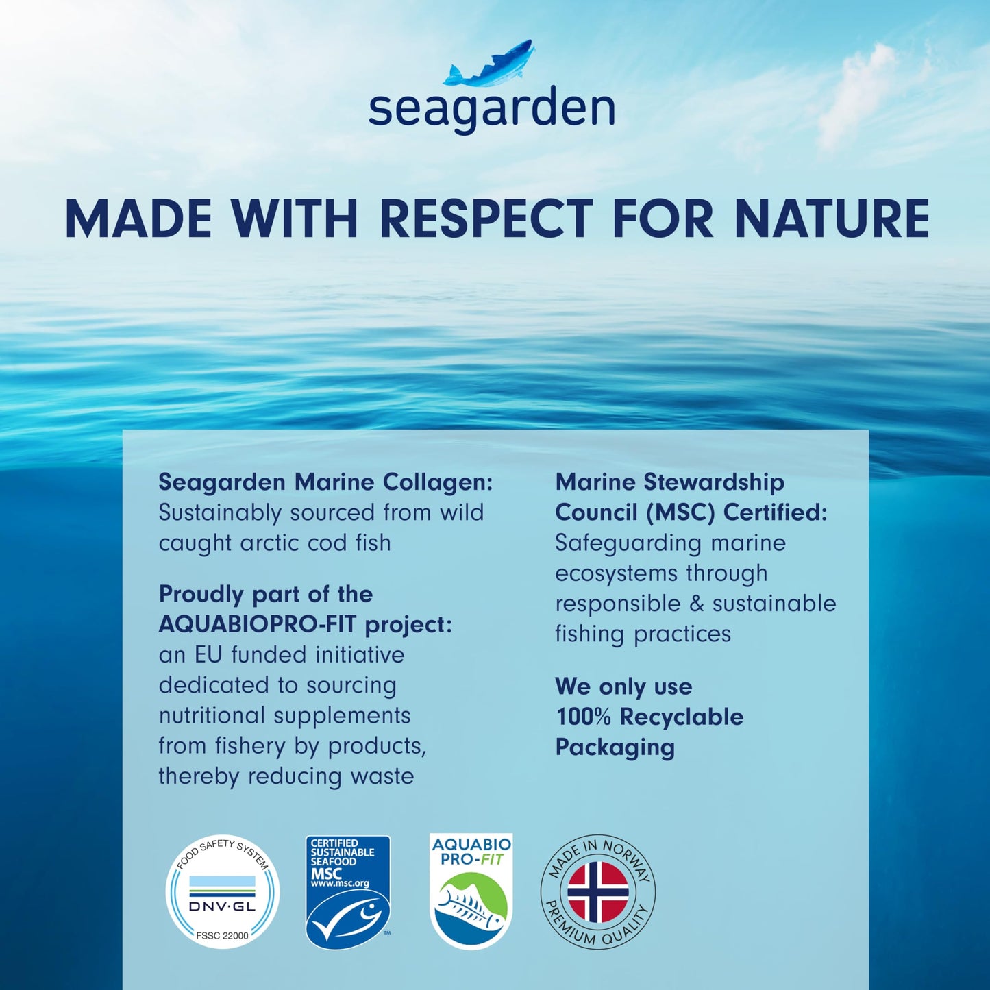 Seagarden Marine Collagen Powder + Vitamin C | Collagen Peptides Powder (Type I & III) SEAGARDENBuy Supplements Australia