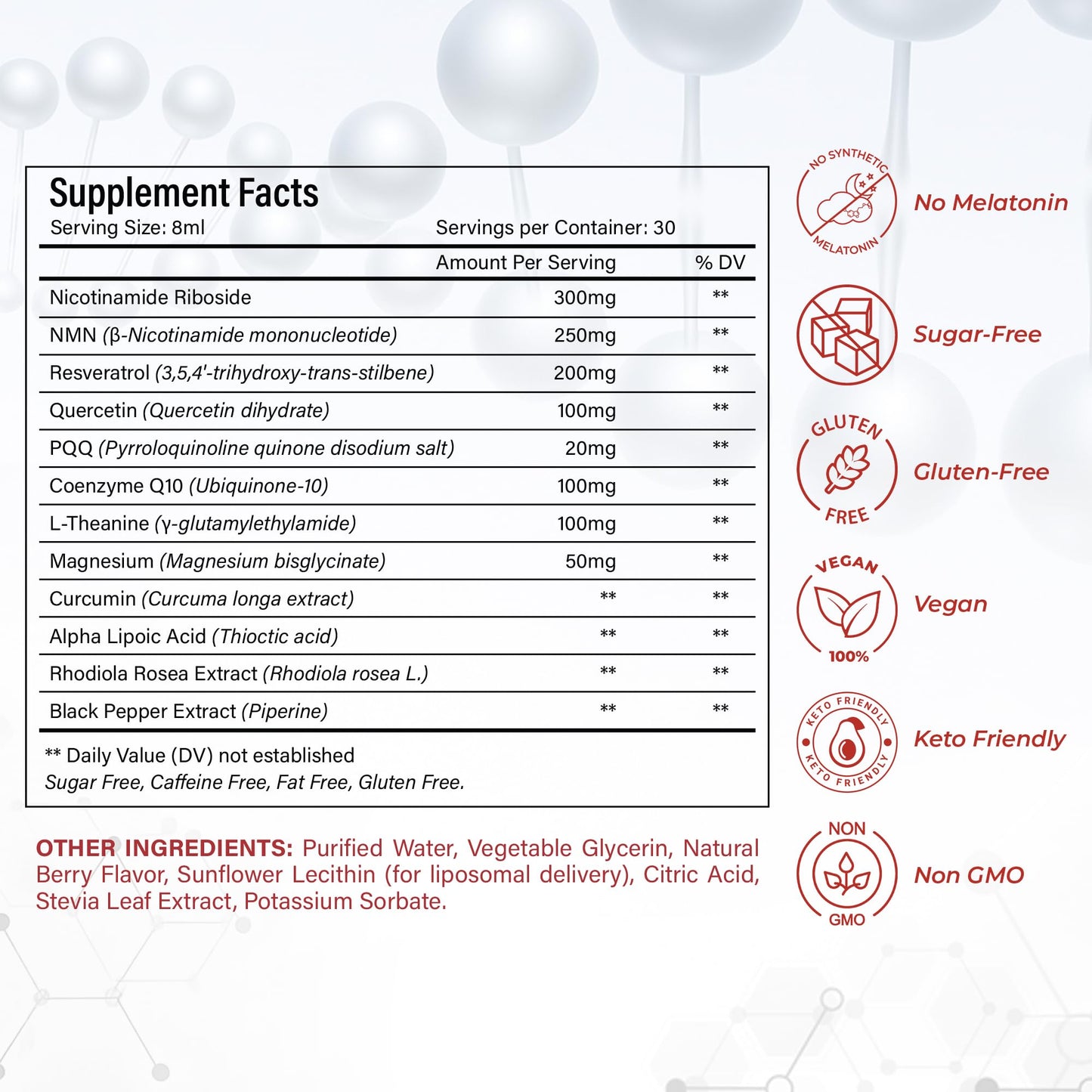 NutraPeaks NAD+ Supplement Liquid - NAD+ Supplement 1000mg, NAD+ Nicotinamide Riboside Resveratrol Supplements with PQQ, NAD+ Berry Flavor Sticks for Anti-Aging, Energy, Focus NutraPeaksBuy Supplements Australia