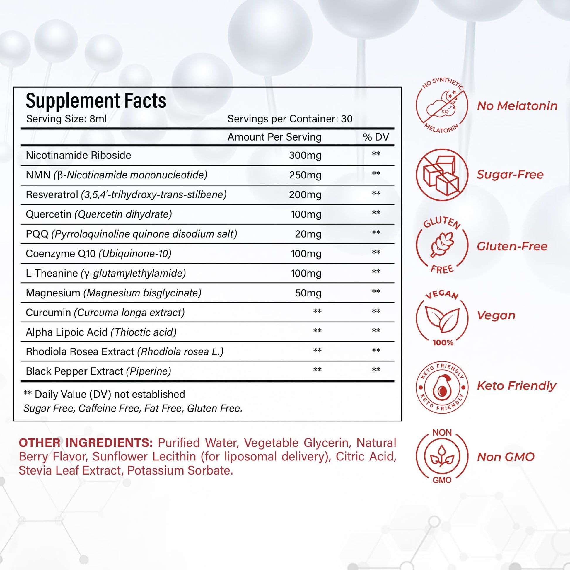 NutraPeaks NAD+ Supplement Liquid - NAD+ Supplement 1000mg, NAD+ Nicotinamide Riboside Resveratrol Supplements with PQQ, NAD+ Berry Flavor Sticks for Anti-Aging, Energy, Focus NutraPeaksBuy Supplements Australia