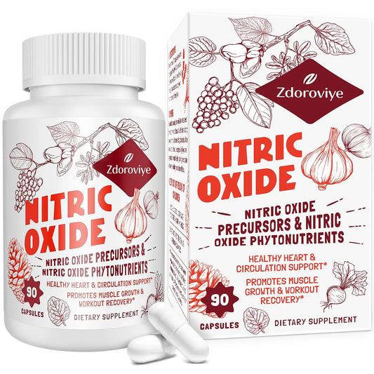 Zdoroviye Nitric Oxide Supplement for Men Women, Nitric Oxide Precursor & Nitric Oxide Zdoroviye