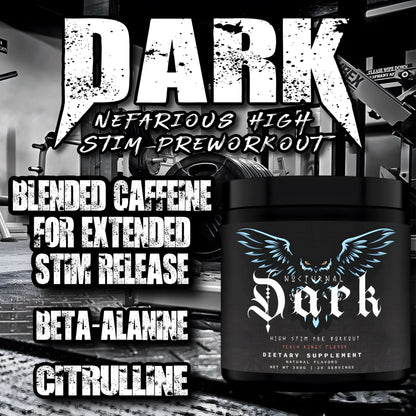 Nocturnal Labz Dark High Stim Pre Workout Powder | Potent Pre-workout Formula for Men Nocturnal