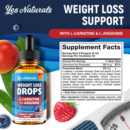 YES NATURALS! Weight Loss Drops - Natural Metabolism Booster & Appetite YES NATURALS!
