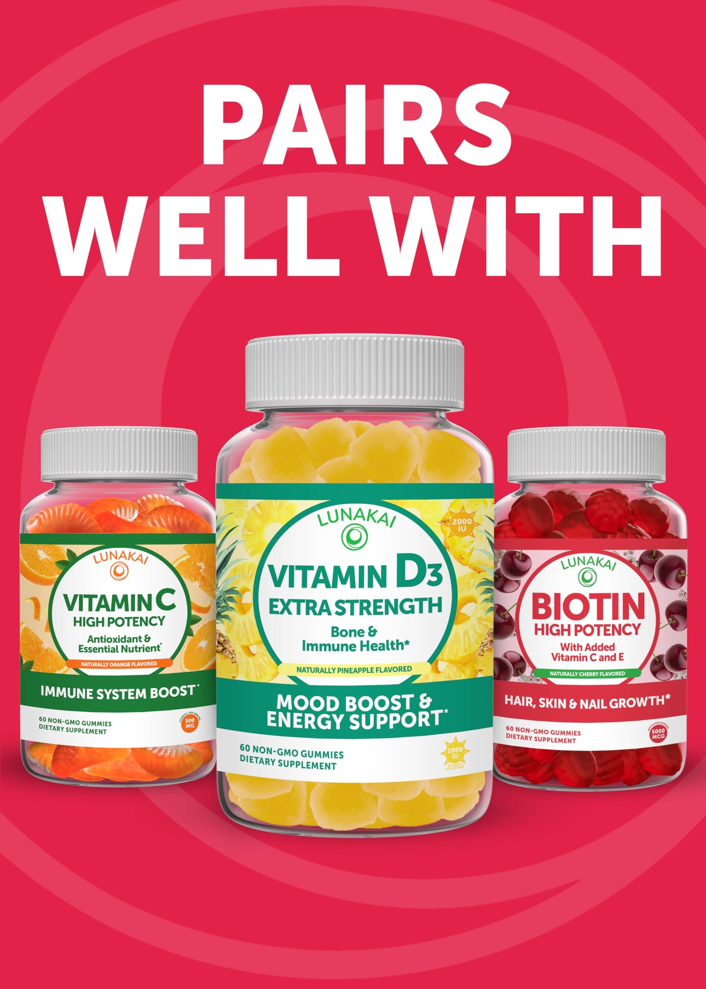 Prenatal Vitamins with Iron & Folic Acid - Proprietary Formula Pregnancy Multivitamin Gummies Lunakai