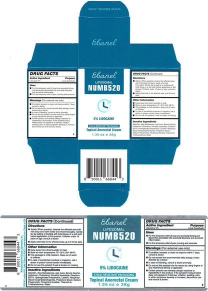 Ebanel 5% Lidocaine Numbing Cream, Pain Relief Burn Itch Numb Cream, Maximum Strength Topical Anesthetic with Allantoin, Vitamin E for Local and Anorectal Uses, Hemorrhoid Treatment, 1.35 Oz Ebanel buy supplements Au