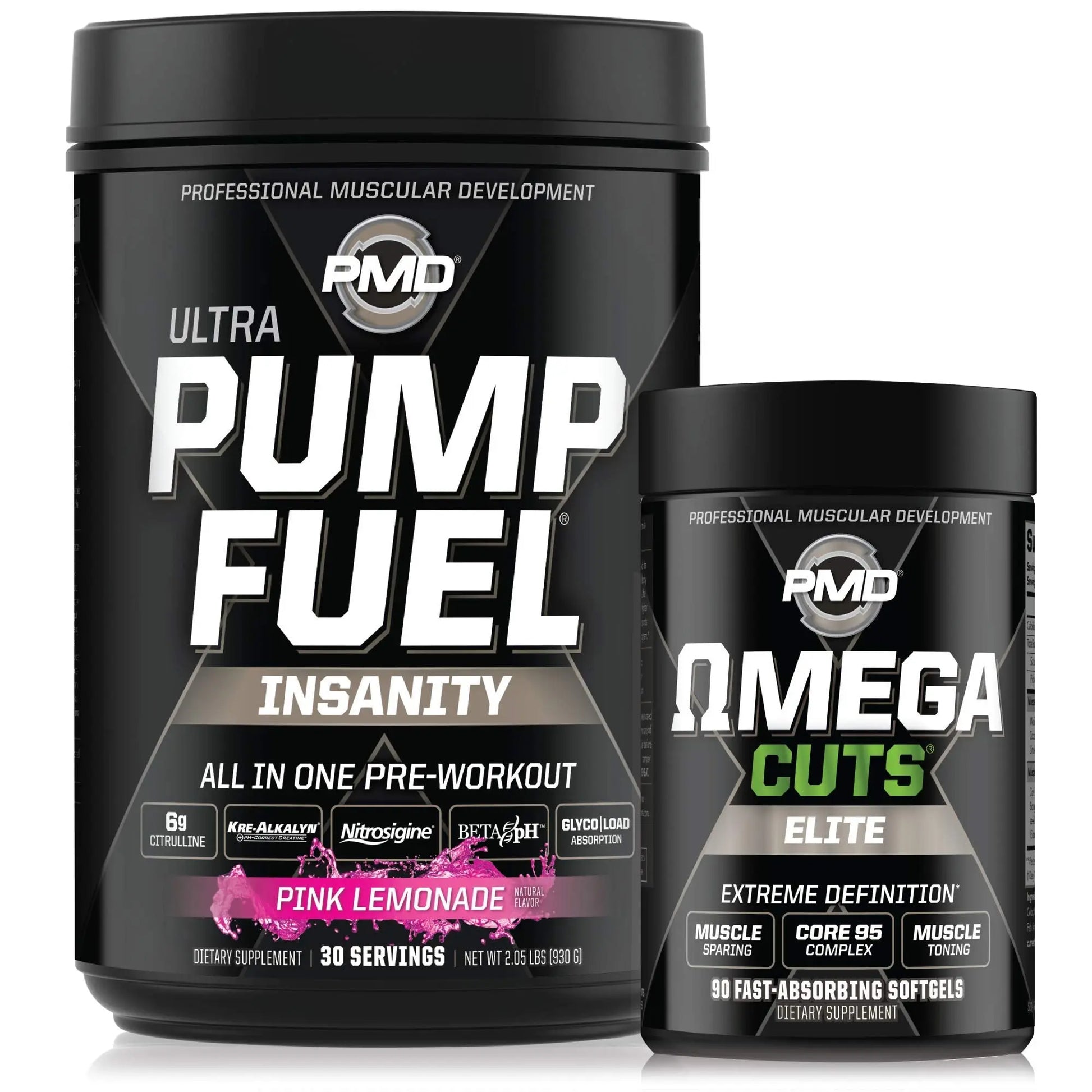 PMD Sports Ultra Pump Fuel Insanity - Pre Workout – Pink Lemonade (30 Servings) Sports PMD