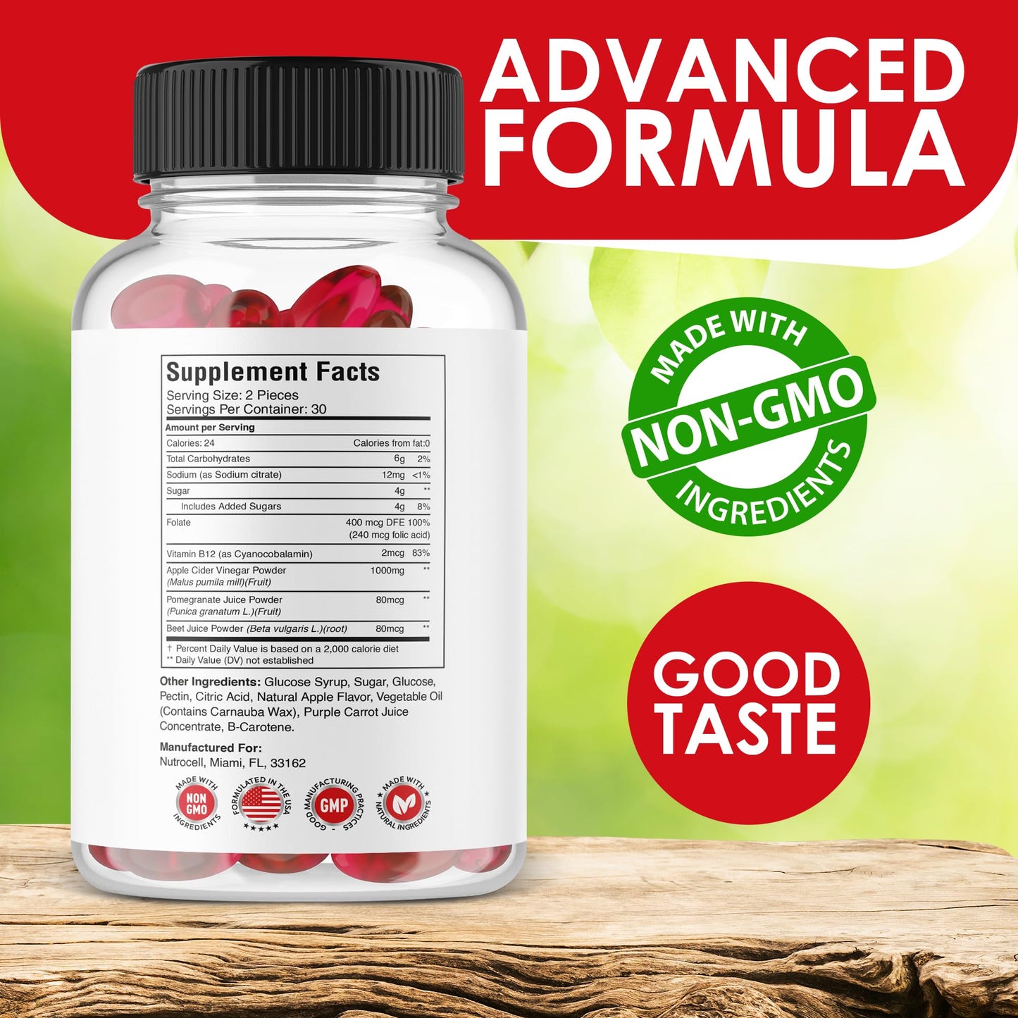 Nutrocell Simpli Health ACV Ketos Gummies Keto Apple Cider Vinegar 1050mg, Simplihealth NutrocellBuy Supplements Australia