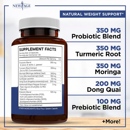 Pro Optimize Probiotics for Women, Menopause, 70 Billion CFU, Digestive Health - Relief for Bloating, Hot Flashes, Joint Support, Night Sweats - Gut Health & Metabolism - Dong Quai (120 (Pack of 2)) NEW AGEBuy Supplements Australia