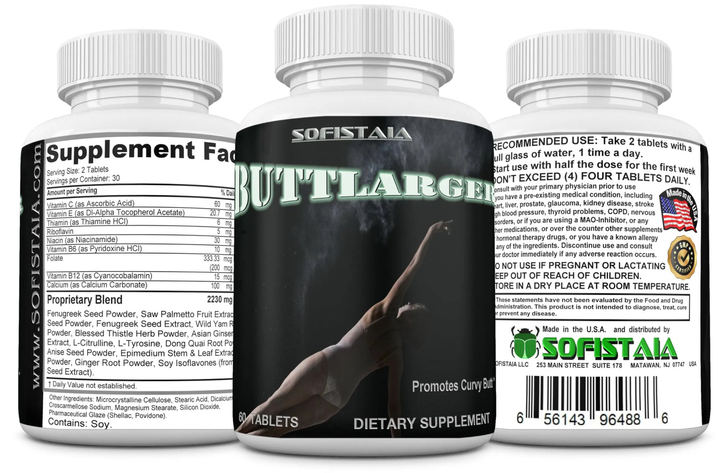 BEAUTIFYEM Sofistaia BUTTLARGER Natural Enhancement Supplement, 60 Tablets, Essential Nutrients for Curves and Confidence BEAUTIFYEM buy supplements Au