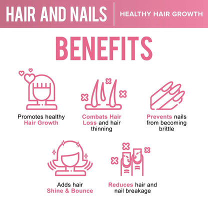 OPTML Hair and Nail Vitamins for Hair Growth and Thickness, Biotin-Infused Hair Pills, Hair Vitamins for Faster Hair Growth and Healthy Nails, for Women and Men, 60 Capsules OPTML buy supplements Au