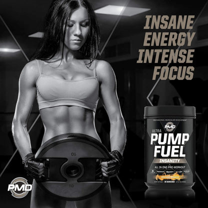 PMD Sports Ultra Pump Fuel Insanity - Pre Workout - Tropical Orange Mango (30 Servings) PMD