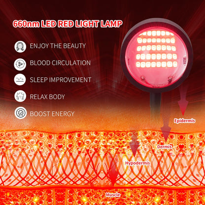 WTINTELL Red Light Therapy for Face, 660nm LED Red Light Therapy Light with Clip, Suitable WTINTELL