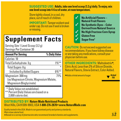 Nature Made High Absorption Magnesium Complex Drink Mix Powder, Magnesium Citrate, Glycinate & Malate 3-in-1 Blend, Pink Lemonade Flavor, 96 g, 30 Day Supply Nature Made buy supplements Au