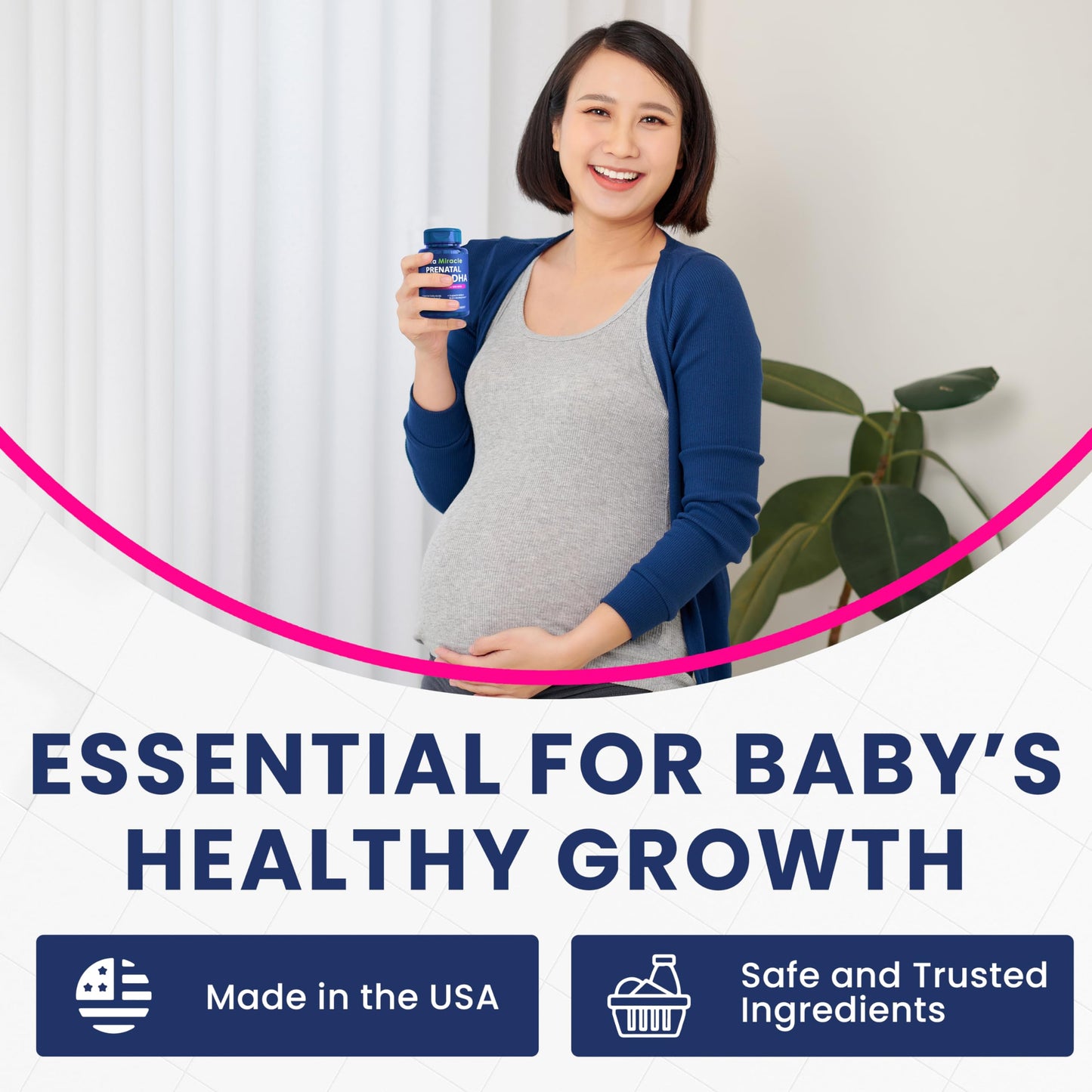 Introductory Offer Prenatal DHA Supplements - Vegan 800mg DHA DPA Plant Based Omega 3 Vita Miracle