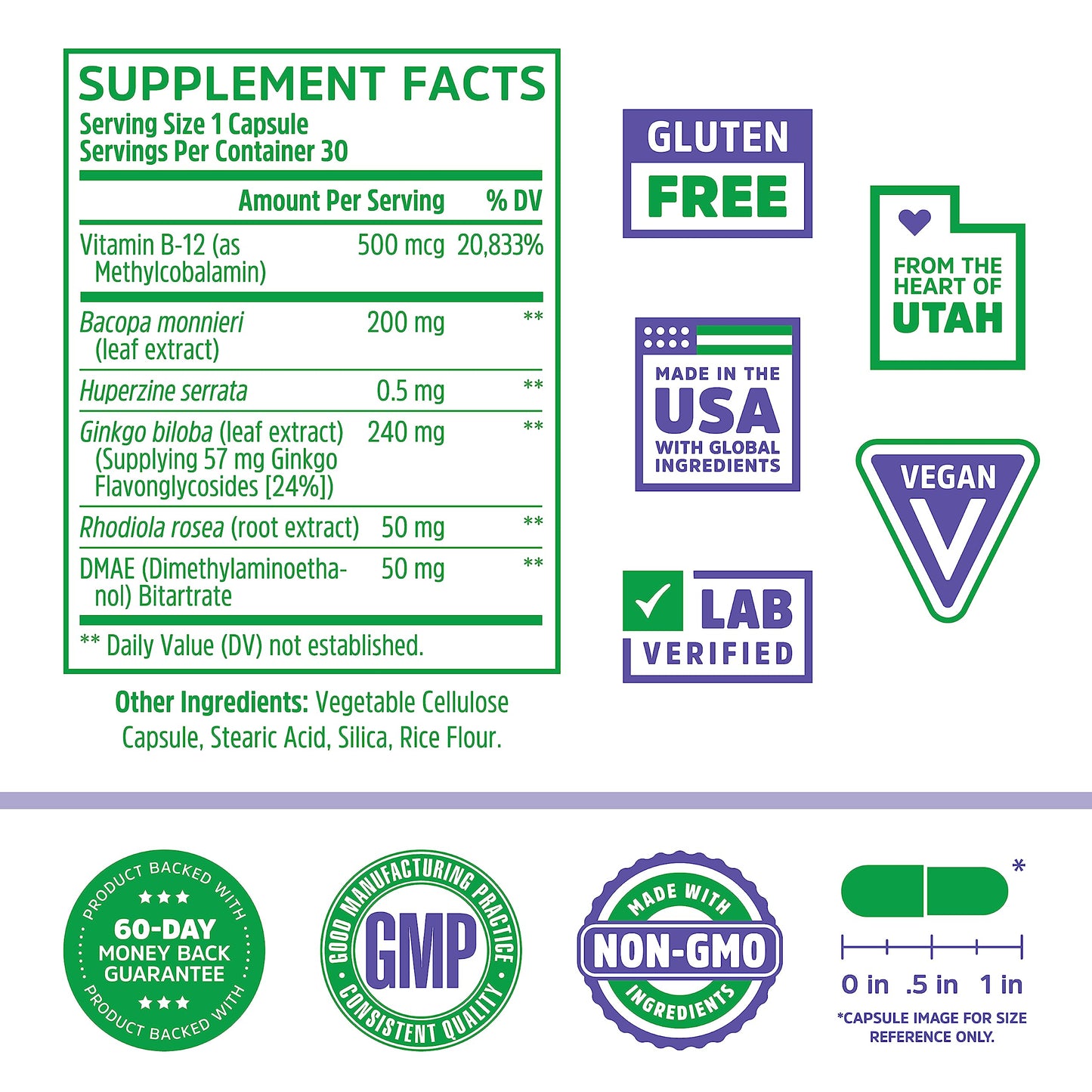 Zhou Neuro Peak Brain Support Supplement | Memory, Focus & Clarity Formula | DMAE ZhouNutritionBuy Supplements Australia