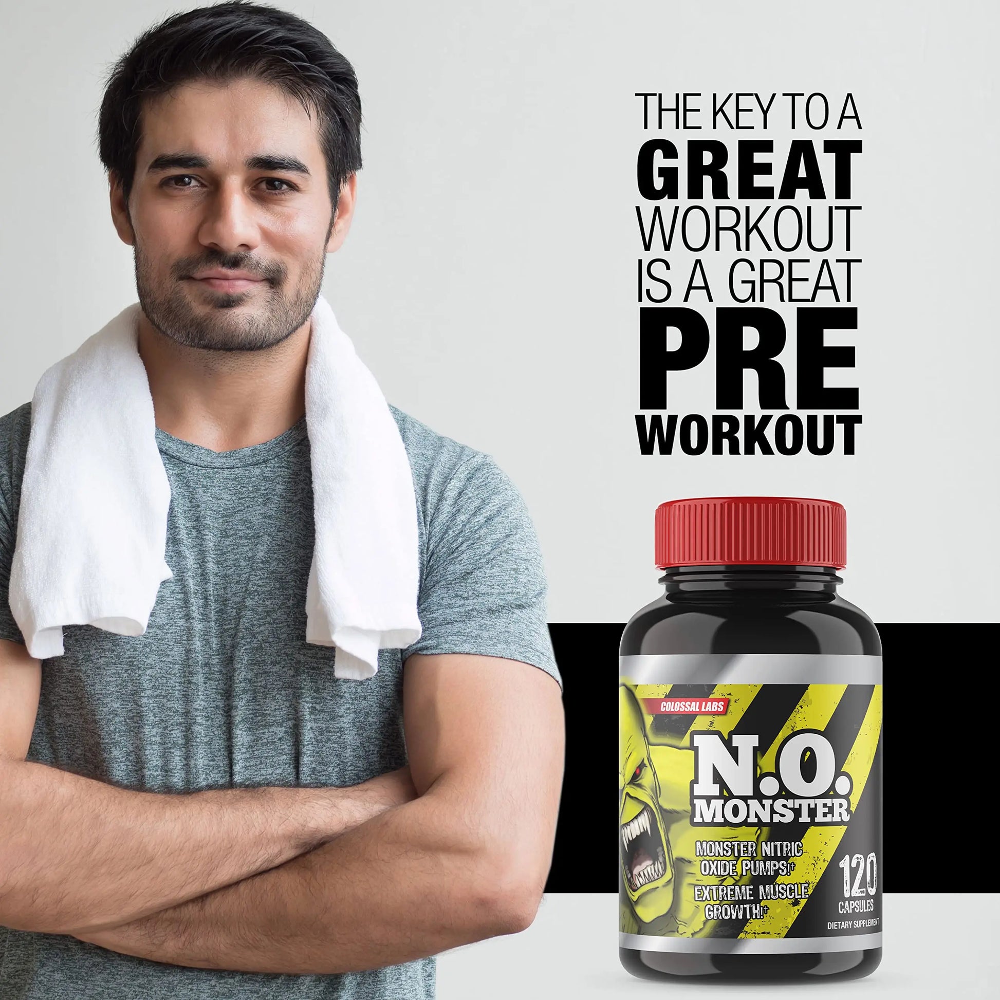 Colossal Labs Nitric Oxide Booster with L-Arginine, Extreme Pumps to Build Strength Goliath Labs