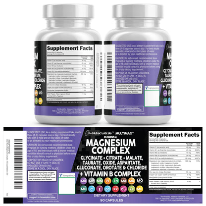 Clean Nutraceuticals Magnesium Complex with Magnesium Glycinate Citrate Malate Oxide Taurate Aspartate Orotate & Mag Chloride, Zinc Copper Manganese (90 Count (Pack of 2)) Clean Nutraceuticals buy supplements Au