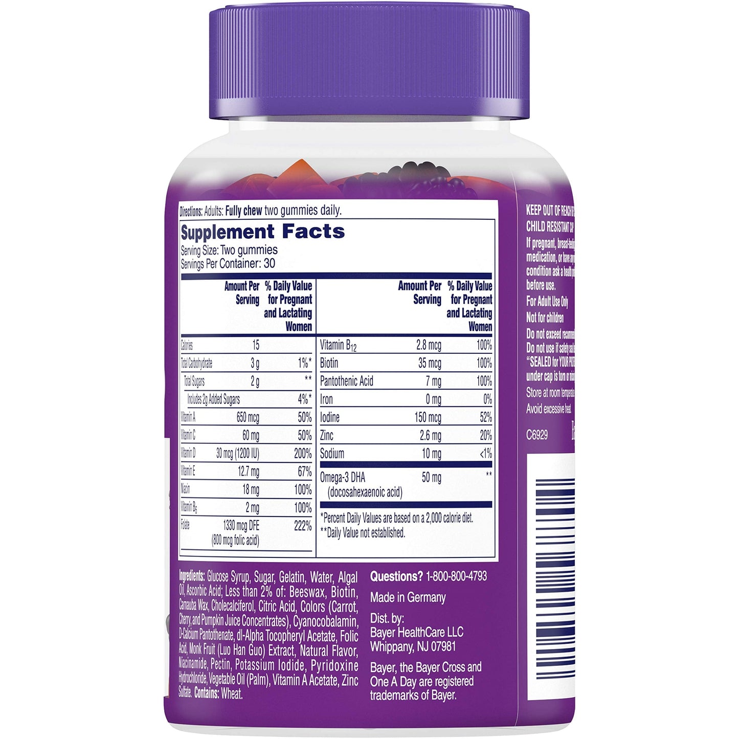 One A Day Women's Prenatal Gummies, 60 Count ONE A DAY