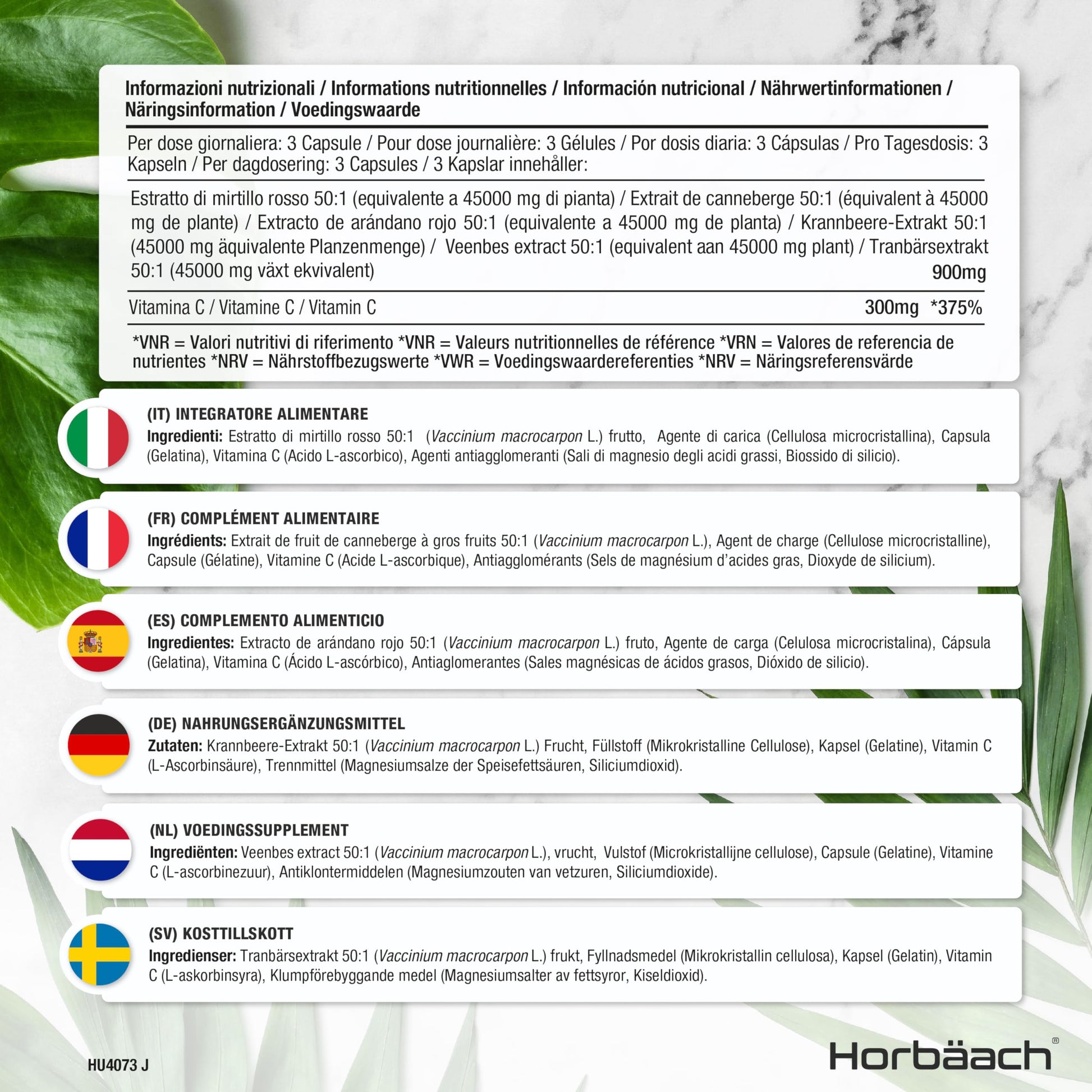 Cranberry Capsules 45,000 mg | High Strength Cranberry Extract with Vitamin C HorbäachBuy Supplements Australia